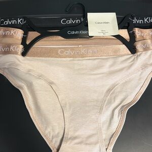 Calvin Klein three pack cotton bikini panties, new